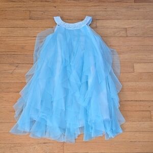 Kids Dream Sky Blue The Little Mermaid Ariel Girls Lace Dress Size 4